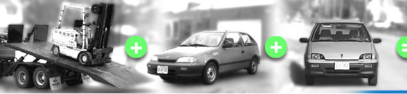 Baker forklift + Suzuki Swift + Geo Metro = Project ForkenSwift
